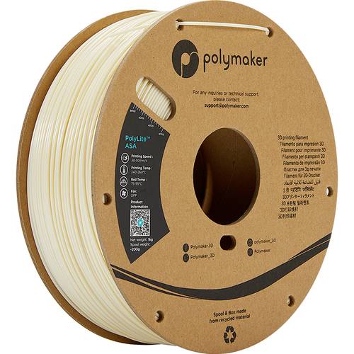 Polymaker PF01006 Natural Filament ASA UV-beständig, witterungsbeständig, hitzebeständig, schlagf von Polymaker