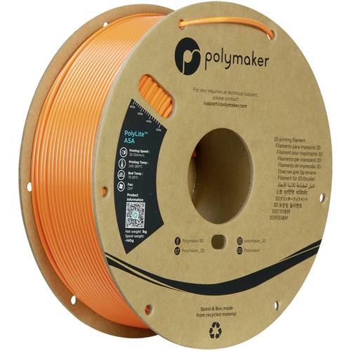 Polymaker PF01016 Orange Filament ASA UV-beständig, witterungsbeständig, hitzebeständig, schlagfe von Polymaker