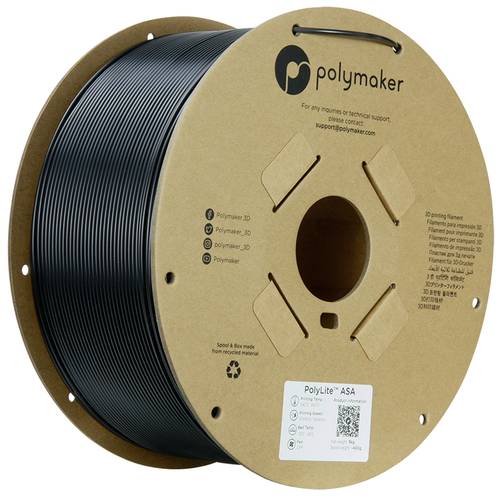 Polymaker PF01024 Black Filament ASA UV-beständig, witterungsbeständig, hitzebeständig, schlagfes von Polymaker