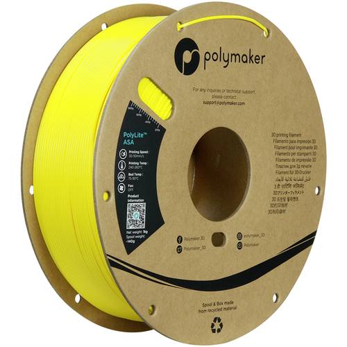 Polymaker PF01031 Yellow Filament ASA UV-beständig, witterungsbeständig, hitzebeständig, schlagfe von Polymaker