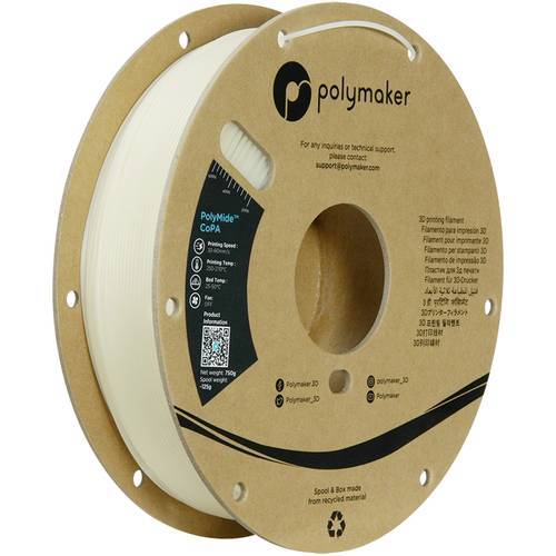 Polymaker PG05003 CoPA Filament PA-Nylon hitzebeständig, hohe Zugfestigkeit 1.75mm 750g Klar PolyMi von Polymaker