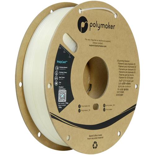 Polymaker PJ03001 Filament PolyCast Feinguss-/Wachsausschmelzverfahren 1.75mm 750g Natur PolyCast™ von Polymaker