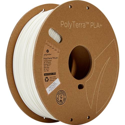 Polymaker PM70946 Regular Filament PLA+ geringerer Kunststoffgehalt, hohe Steifigkeit 1.75mm 1000g W von Polymaker