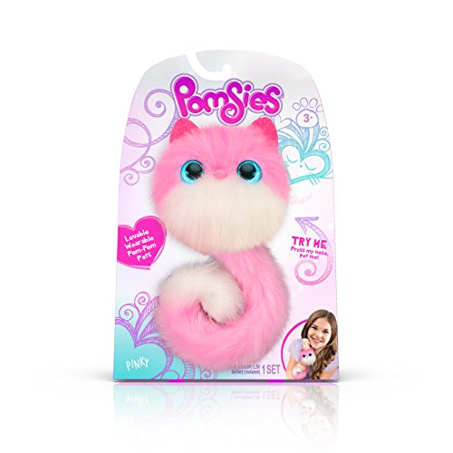 Pomsies Pinky Plush Interactive Toys, Pink/White, One Size von Pomsies