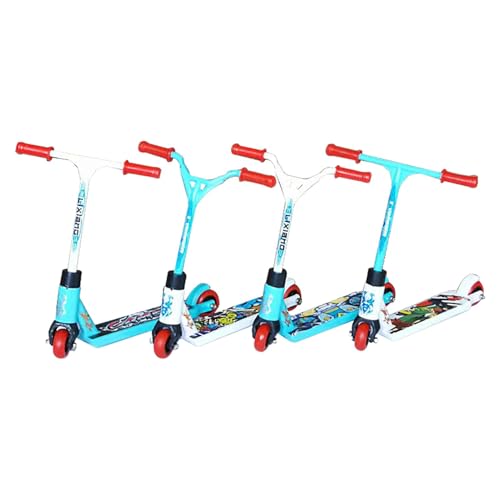 4 Stück m-ini Finger Scooter, Scooter für die Finger, Finger Zweirad Roller Scooter, Fingerspitzen Bewegung Spielzeug Finger Spielzeug Erwachsene Kinder Weihnachtsstrumpf Füller Partygeschenke von Pomurom