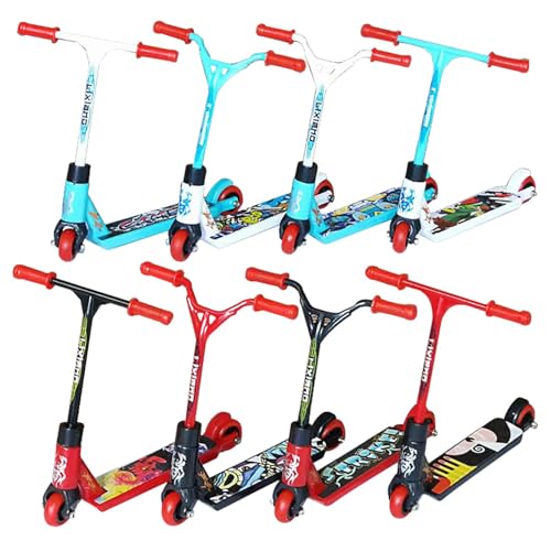 8 Stück m-ini Finger Scooter, Scooter für die Finger, Finger Zweirad Roller Scooter, Fingerspitzen Bewegung Spielzeug Finger Spielzeug Erwachsene Kinder Weihnachtsstrumpf Füller Partygeschenke von Pomurom