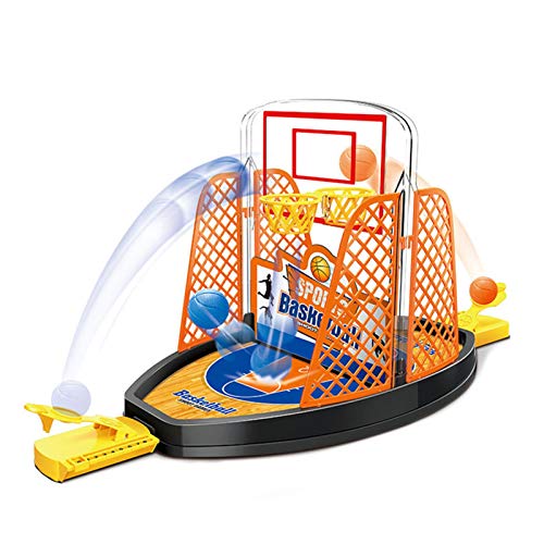 Tabletop Basketball Spiele, Basketball Körbe Wurfspiel Spielzeug Set für 2 Spieler, Basketball Tischspiel mit Anzeigetafel, Tisch Basketball Spiel Reisespiel, Basketball Spielzeug Kinder Erwachsene von Pomurom