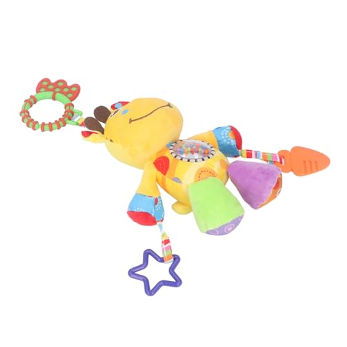 Pongnas Hängendes Rasselspielzeug für Kinderwagen, Klingelnde Glocke, Leicht zu Reinigen, Plüsch-Rasselspielzeug, Cartoon-Tier, Abnehmbar für Tägliches Spielen (#2) von Pongnas