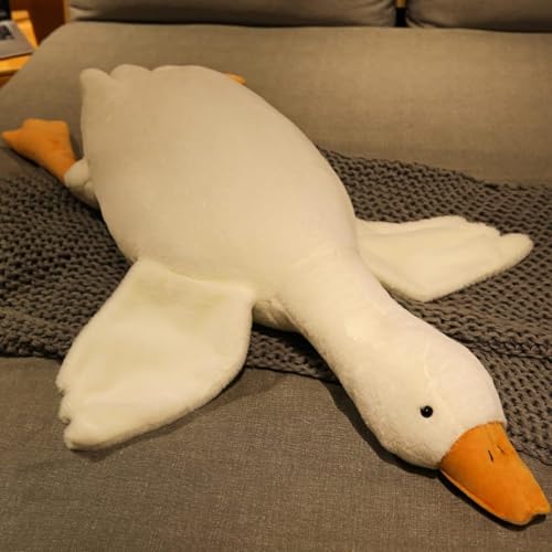 Ponjauk 190cm Plüsch Gans Stofftier Ente Weiß Riesen Gans Kuscheltier Ente XXL Riesige Gans Enten Plüschtier Groß Gans Giant Goose Plush Huge Duck Plushies von Ponjauk