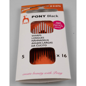 Pony Black Nähnadeln Gr. 5 - 16 Stk von Pony