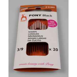 Pony Black Nähnadeln Str. 3/9 - 20 Stk von Pony