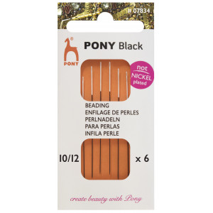 Pony Black Perlennadeln Gr. 10/12 - 6 Stk von Pony