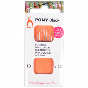 Pony Black Steppnadeln Gr. 10 - 20 Stk von Pony