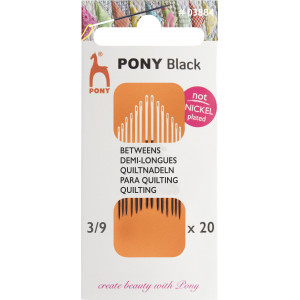 Pony Black Steppnadeln Gr. 3/9 - 20 Stk von Pony