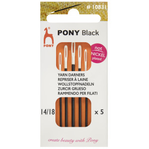 Pony Black Wollnadeln Str. 14/18 - 5 Stk von Pony