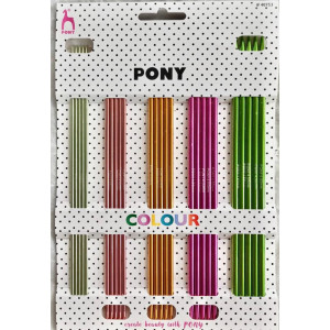 Pony Colour Strumpfstricknadeln 20cm 2,5-4,5mm - 5 Größen von Pony