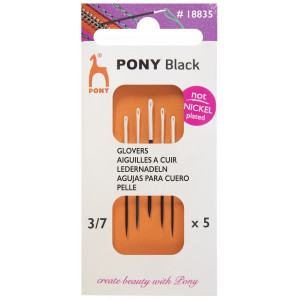 Pony Black Ledernadeln Gr. 3/7 - 5 Stk von Pony