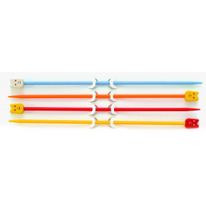 Pony Stricknadel für Kinder 19cm 3,25mm und 4,00mm Farbenmix von Pony