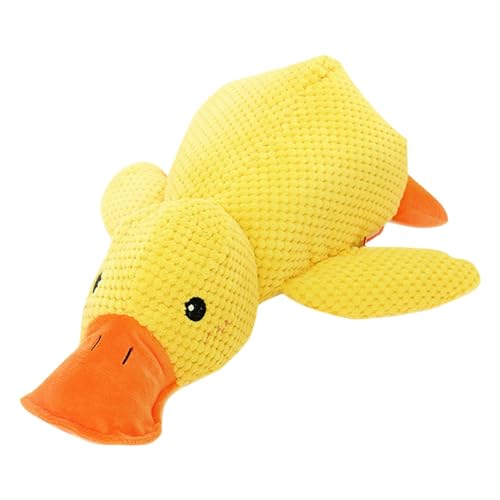 Poo4kark Karneval Der Hund Beruhigendes Enten-Quacksalber-Enten-Hundespielzeug Beruhigendes Enten-Hundespielzeug (Yellow, M) von Poo4kark