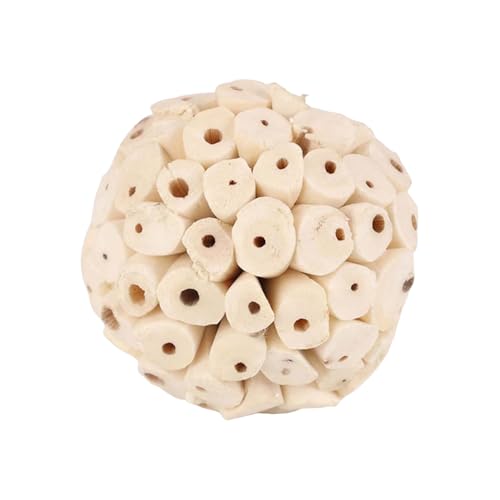 Poo4kark Kauspielzeug Natürliches Kauspielzeug Beißen Für Große Vögel Hängendes 1pc (Khaki, One Size) von Poo4kark