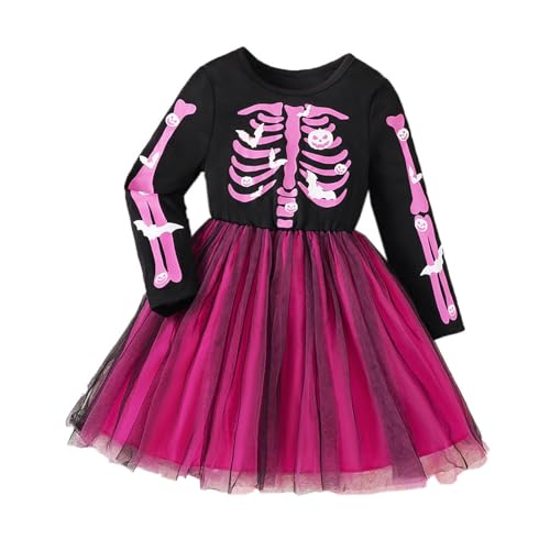 Poo4kark Outdoor Kinder Mädchen Frühling Halloween Weihnachten Kleid (Black, 2-3 Years) von Poo4kark