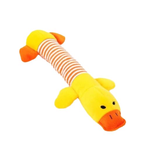 Poo4kark Pet Quietschspielzeug für Welpen Haustiere, knisterndes Hundespielzeug, quietschendes Hundeplüschtier, geformtes Beißspielzeug mit Geräuschen, Haustierpflege, (Yellow, 25x8cm) von Poo4kark