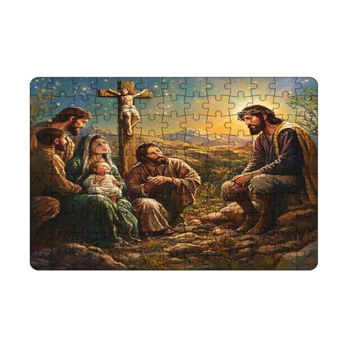 Poo4kark Thanksgiving 130-teiliges -Puzzle-Set, Puzzle für Kinder, pädagogisches Puzzle, perfekt für den Spieleabend mit der Familie (Gold #7, 21x30cm) von Poo4kark