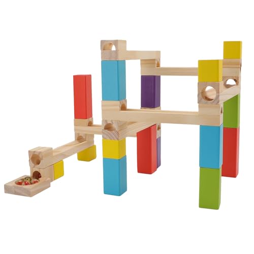 Poo4kark Toy Holz Kinder Track Gebäude 3 6 Jahre Alt Holz Montiert Zu Bauen EIN DREI Wahrnehmung Spiel Von (Beige, 29x21.5x3.5cm) von Poo4kark