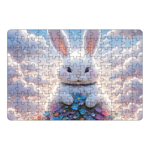 Poo4kark Valentinstag Puzzles Ostern Puzzle-Set Osterhasen-Puzzles Lernpuzzles für Kinder Perfekt für den Familienspieleabend (21x30cm) von Poo4kark