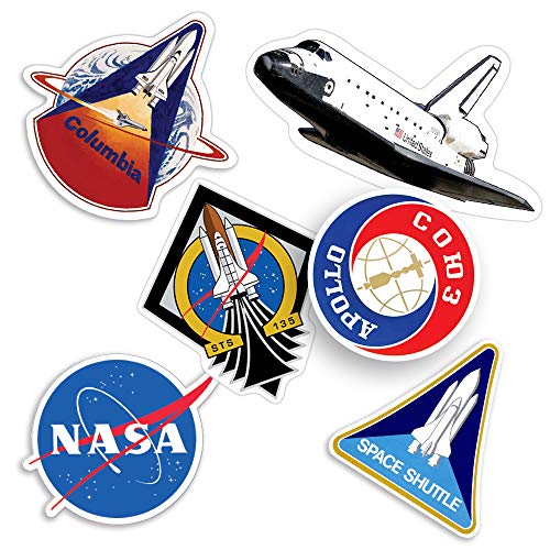 Popfunk NASA Sammelsticker 4" x 8" Space Shuttle von Popfunk