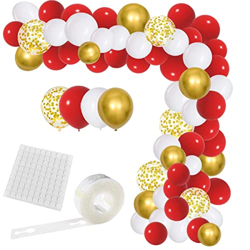 Ballongirlande Bogen Kit (red white gold) von PopularLdo