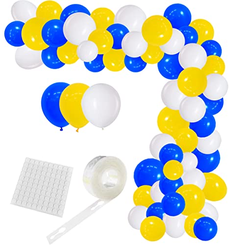 Ballongirlande Bogen Kit (dark blue yellow white) von PopularLdo