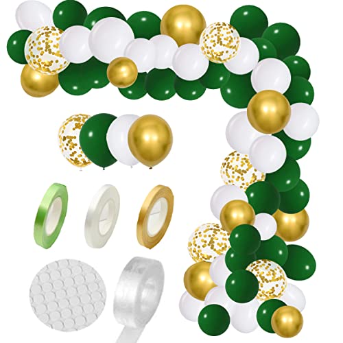 Ballongirlande Bogen Kit (dark green white gold) von PopularLdo