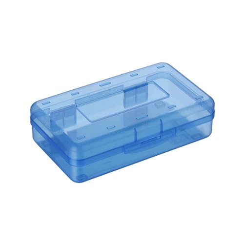Porceosy Federmäppchen, transparent, Kinder-Federbox, großes Fassungsvermögen, blau, Einheitsgröße von Porceosy