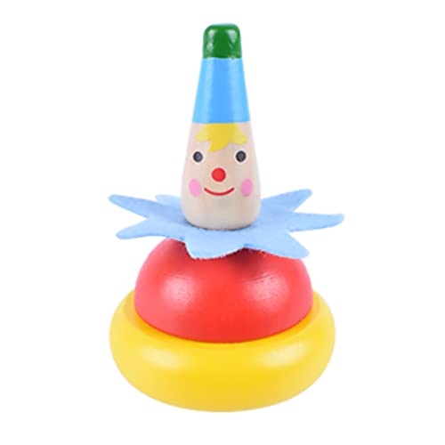 2 PCs Holz Clown Spinning Top Toy für Kinder farbige Spinning Tops Kinder von Porgeel