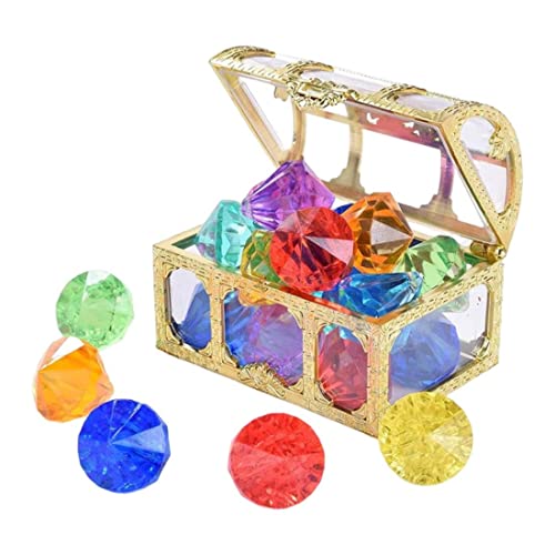 Diving Pool Toys Swimming Pool Spielzeug sinkend Diamant Treasure Box Diving Pool Spielzeug für Kinder Kleinkinder von Porgeel