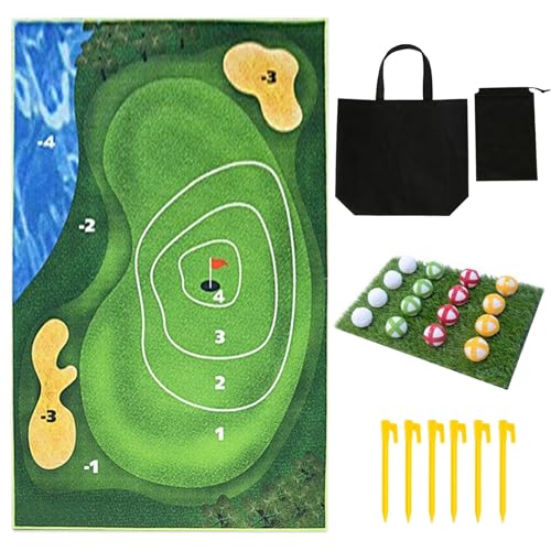 Porgeel 47x71 -Zoll Golf -Chip -Spiel Casual Chip It Golfspiel Non Slip Sticky Golf Matte Hinterhof Golfspiele von Porgeel