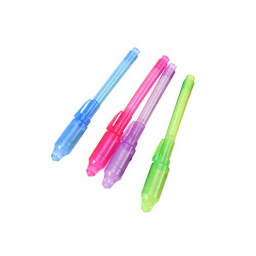 Porgeel 4pcs Inspirational Pens Novelty Invisible Tinte Secret Message Pen mit integriertem UV Light Magic Marker Secret Message Pen von Porgeel