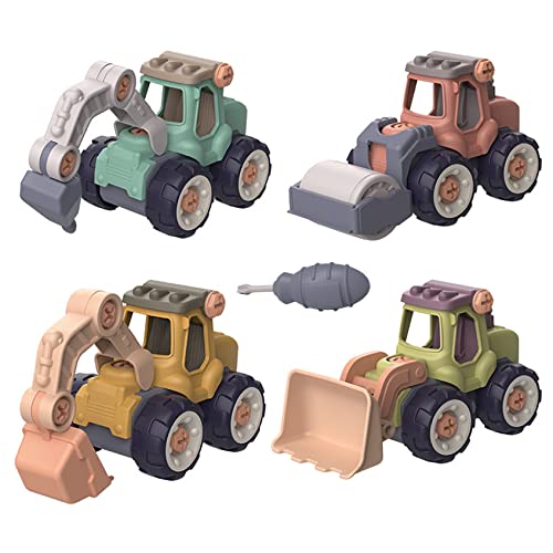 Porgeel 4pcs nehmen Spielzeug für Jungen Truck Kid DIY Build Sand Toy 4 Typen Sandfahrzeugspielzeug Bildungsgebäude Spielzeug für Kindergeschenk von Porgeel