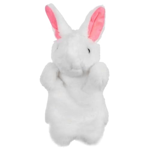 Porgeel Bunny Puppet Realistic & niedliche Tierhandpuppen mit Langen Ohren für Kinder Erwachsene weiche Plüsch 10 -Zoll -Tierpuppen für Zuhause, Kindergarten, Geschichtenerzählen von Porgeel