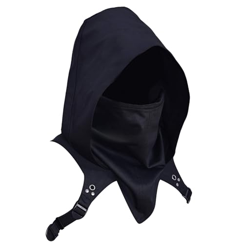 Porgeel Cyber Cowl Motorhubsschal, Eingröße Assassine mittelalterliche Kostüm Männer, Winterhalswärmer Kostüm Unisex Umhang für Halloween -Cosplay und täglicher Verschleiß Porgeel Cyber Cowl Motorhubsschal, Eingröße Assassine mittelalterliche Kostüm Männer, Winterhalswärmer Kostüm Unisex Umhang für Halloween -Cosplay und täglicher Verschleiß von Porgeel