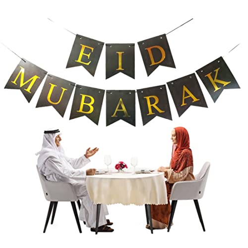 Porgeel Eid Mubarak Banner Ramadan Dekorationen Bunting Flags Muslim Islamic Ramadan Party Supplies Style 1 von Porgeel