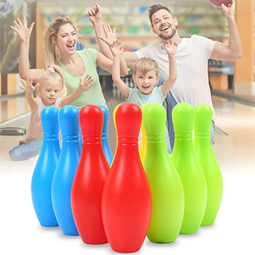 Porgeel Kids Bowling Set Mini Tragbares Miniatur Bowling Spielzeug Leichtes Mini Bowling Spielzeug Set lustiges Spielgeschenk für Kinder Kinder zufällige Farbe von Porgeel