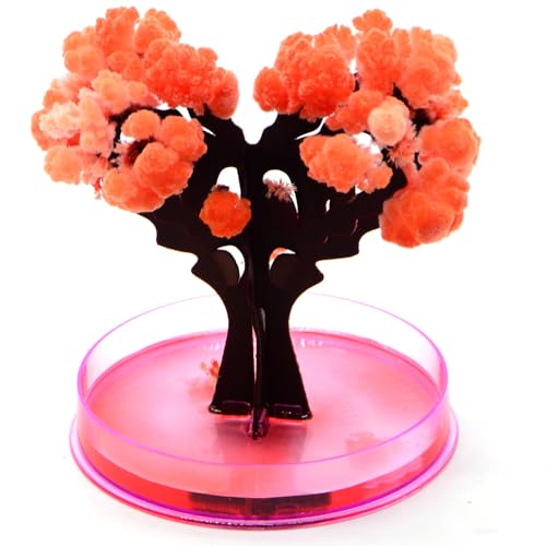 Porgeel Magic Flower Tree Mini Magic Wachstum Baum herzförmige magische Baumpapierbaum DIY Kristall Wachstum Kit Neuheit Spielzeug Geschenk von Porgeel