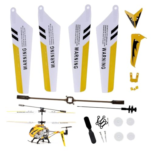 Porgeel RC -Hubschrauber RC Hubschrauber Ersatz Teil 1 Set DIY Yellow Stylish Hubschrauber Spielzeug Teile Hauptwelle Schwanzdekoration von Porgeel