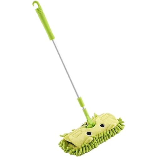 Porgeel Reinigung Mopp Broom für Kinder Mini abnehmbare Haushaltsreinigung Besenwerkzeuge für Kinder 3 Jahre und up 3 Farben Green Doll House Accessoire von Porgeel