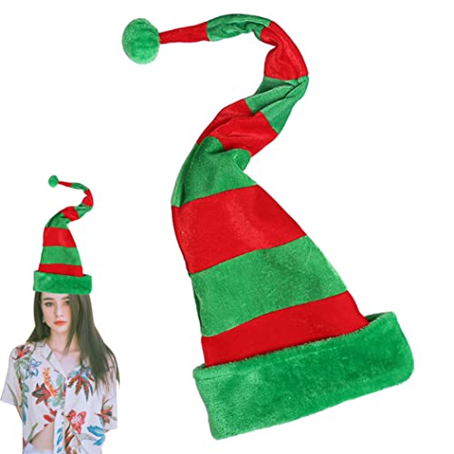 Weihnachtshut 1pc lustige Partyhüte Weihnachtshüte Langstripted Filz Elf Hut Urlaub Thema Hats Christmas Party Accessoire von Porgeel