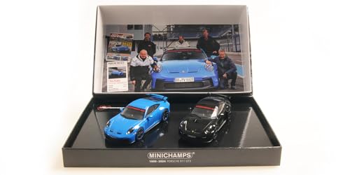 Minichamps 412069200 - Car Set Porsch. 911 (992) GT3 2021 Shark Blue & Black Sport Auto - maßstab 1/43 - Modellauto von Porsche