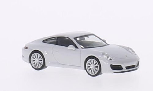 Porsche 911 (991.2) Carrera S, metallic-weiss, 2015, Modellauto, Fertigmodell, Herpa 1:87 von Porsche