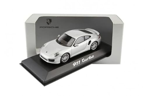 Porsche 911 Turbo Coupe (991), Modell 1:43, GT-Silbermetallic, innen Espresso - WAP0203660E von Porsche